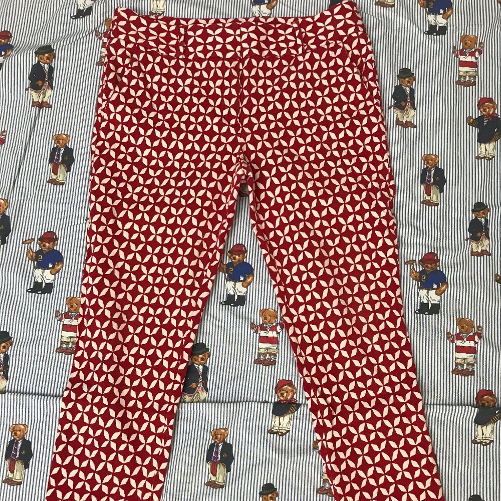 Ann Taylor Loft Marisa Skinny Red Maroon Ankle 8
